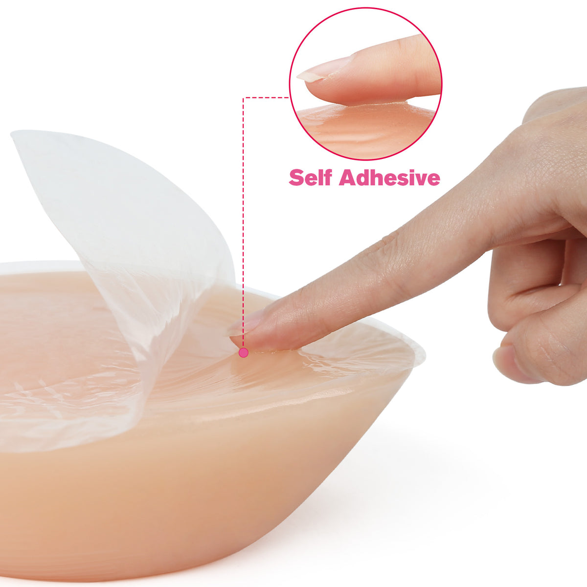 Vollence Self Adhesive Triangle Silicone Breast Forms Fake Boobs Mastectomy Prosthesis