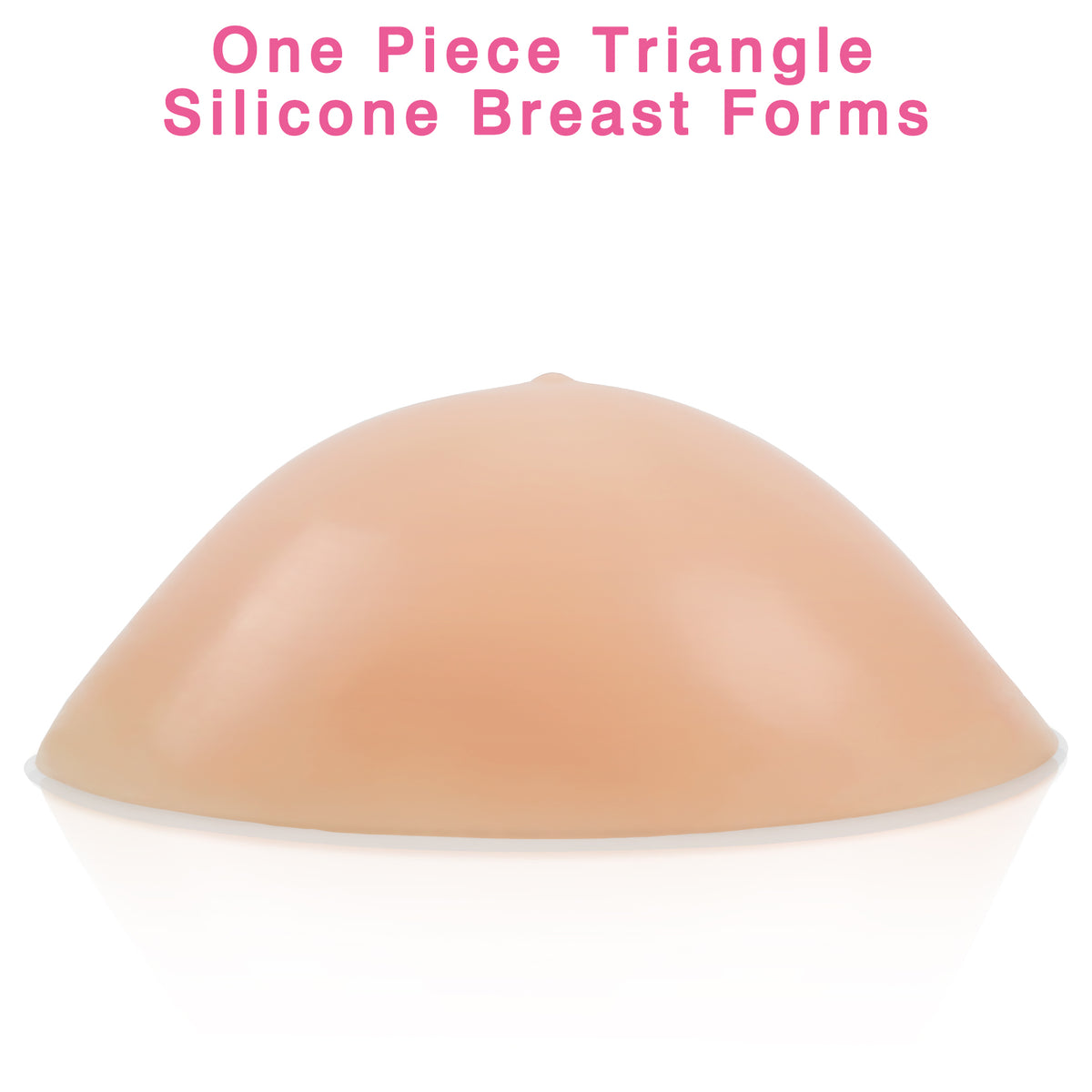 Vollence One Piece Triangle Silicone Breast Forms Mastectomy Prosthesis Bra Enhancer Inserts Concave Bra Pads