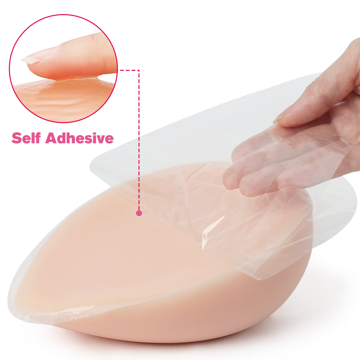 Vollence Self Adhesive Silicone Breast Forms Fake Boobs for Mastectomy Prosthesis