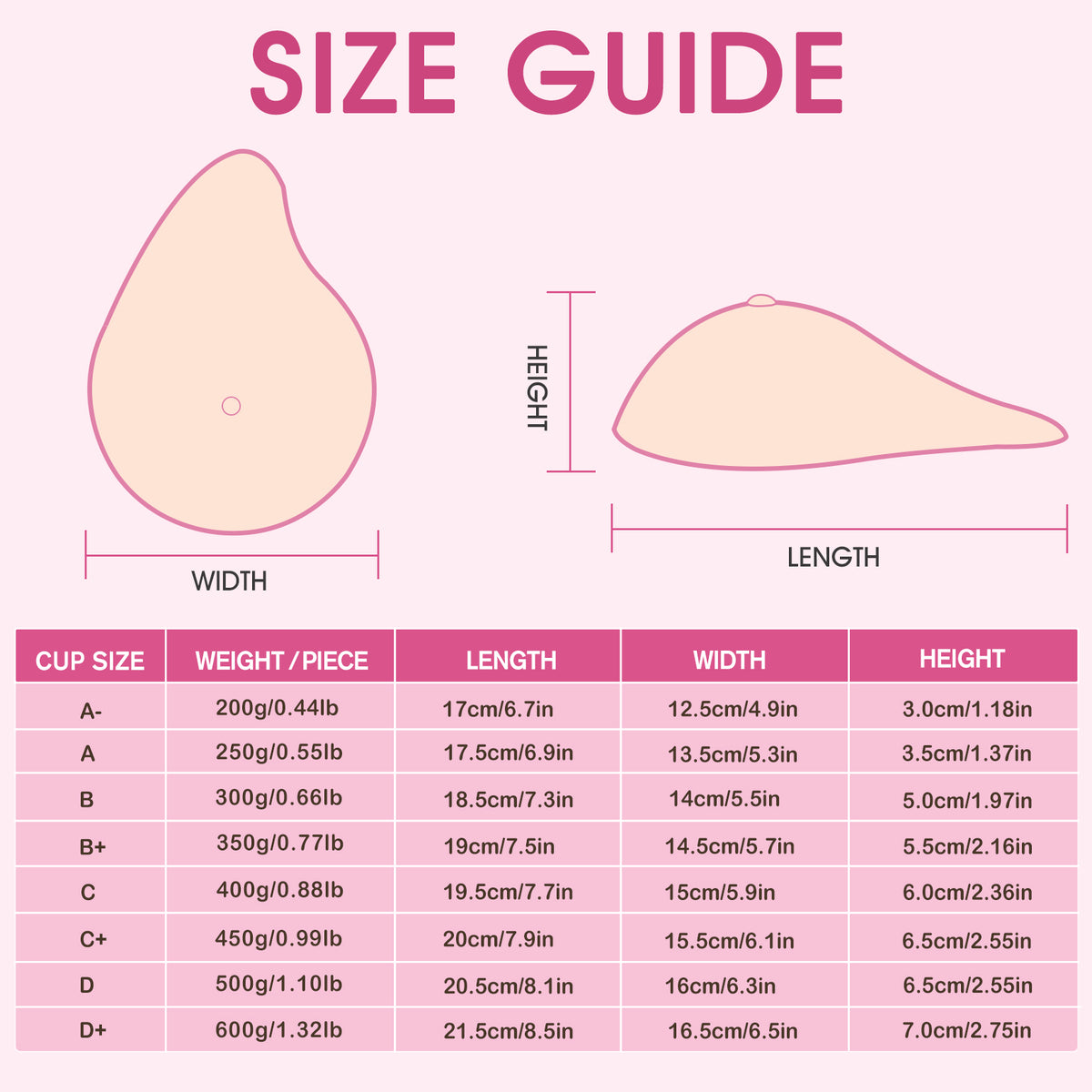 Vollence One Piece Classic Sleep Durable Side Silicone Breast Forms