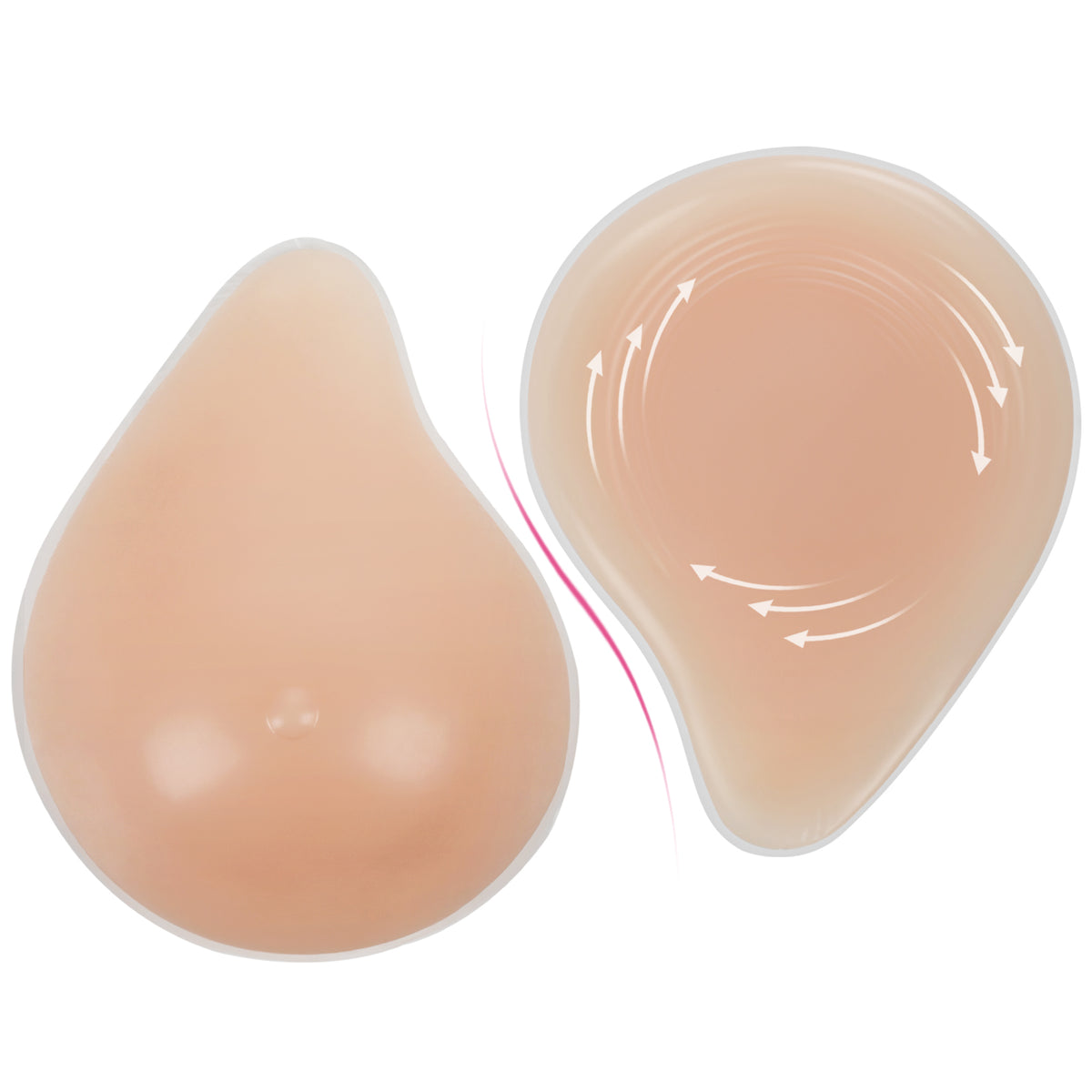 Vollence One Pair irregular Silicone Breast Forms Women Mastectomy Prosthesis Concave Bra Pad