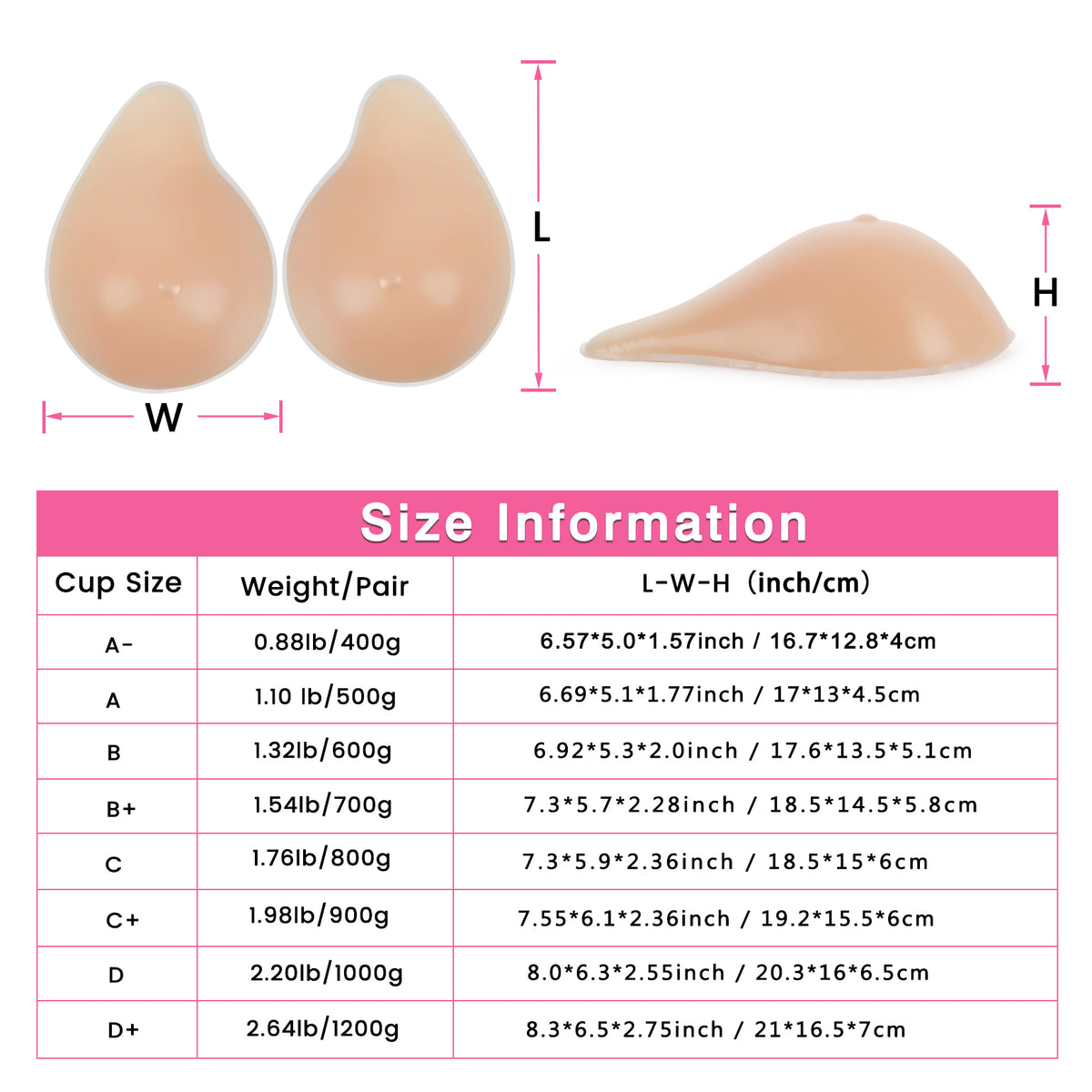 Vollence One Pair irregular Silicone Breast Forms Women Mastectomy Prosthesis Concave Bra Pad