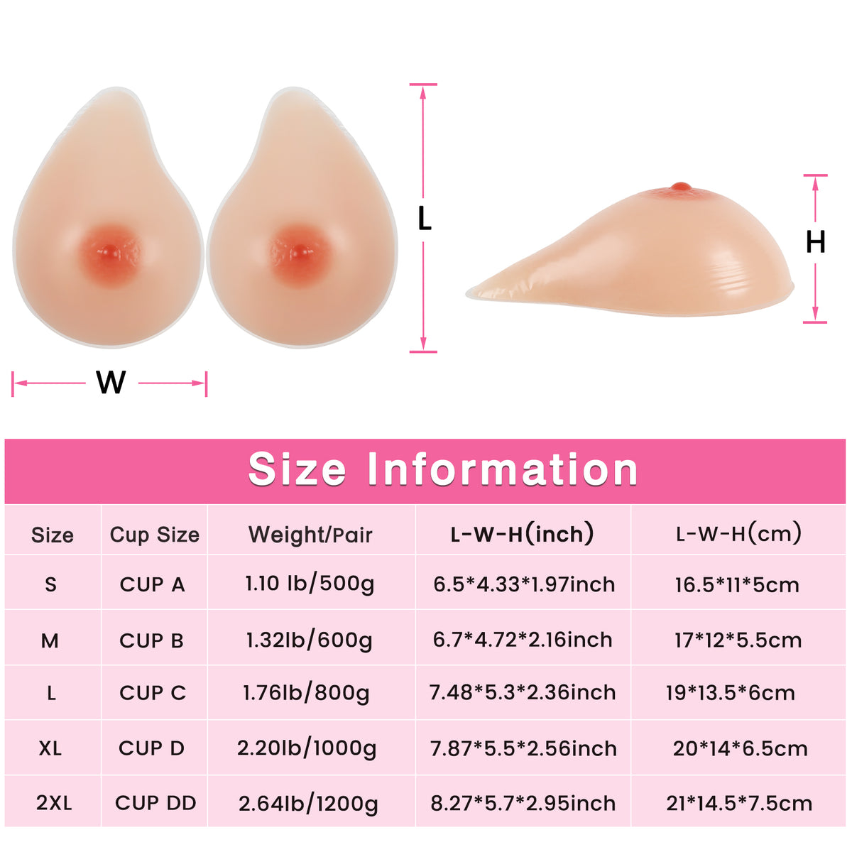 Vollence One Pair Side Silicone Breast Forms irregular Fake Boobs Mastectomy Prosthesis Bra Pad Enhancers