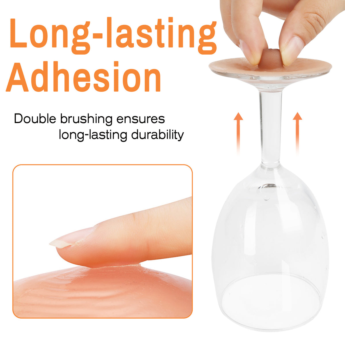 Vollence Adhesive Silicone Nipples Reusable Attachable Nipple for Breast Forms