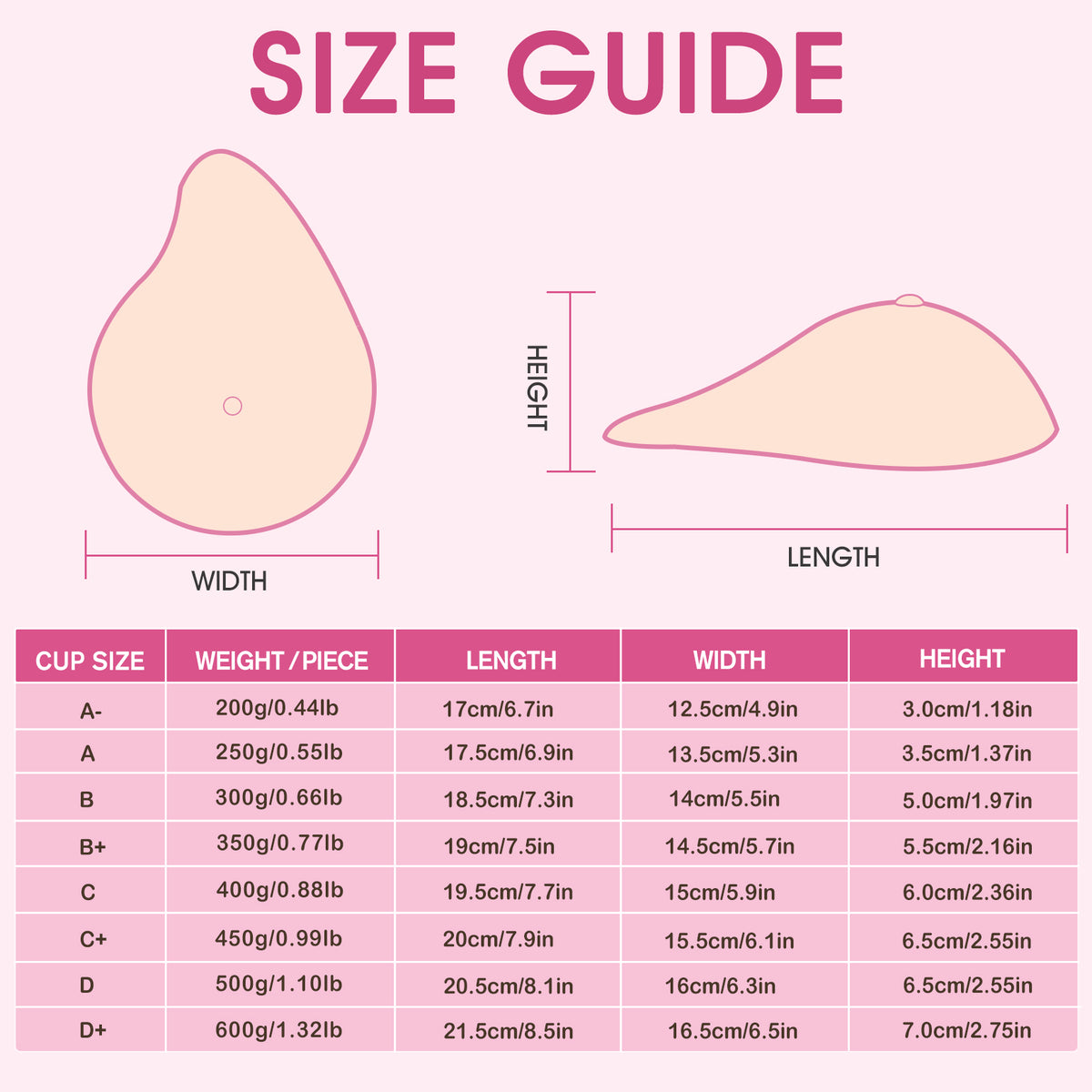 Vollence One Piece Classic Sleep Durable Side Silicone Breast Forms