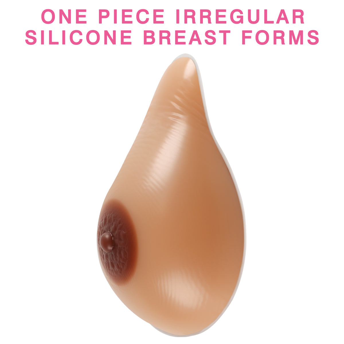 Vollence One Piece Side Silicone Breast Forms irregular Fake Boobs Mastectomy