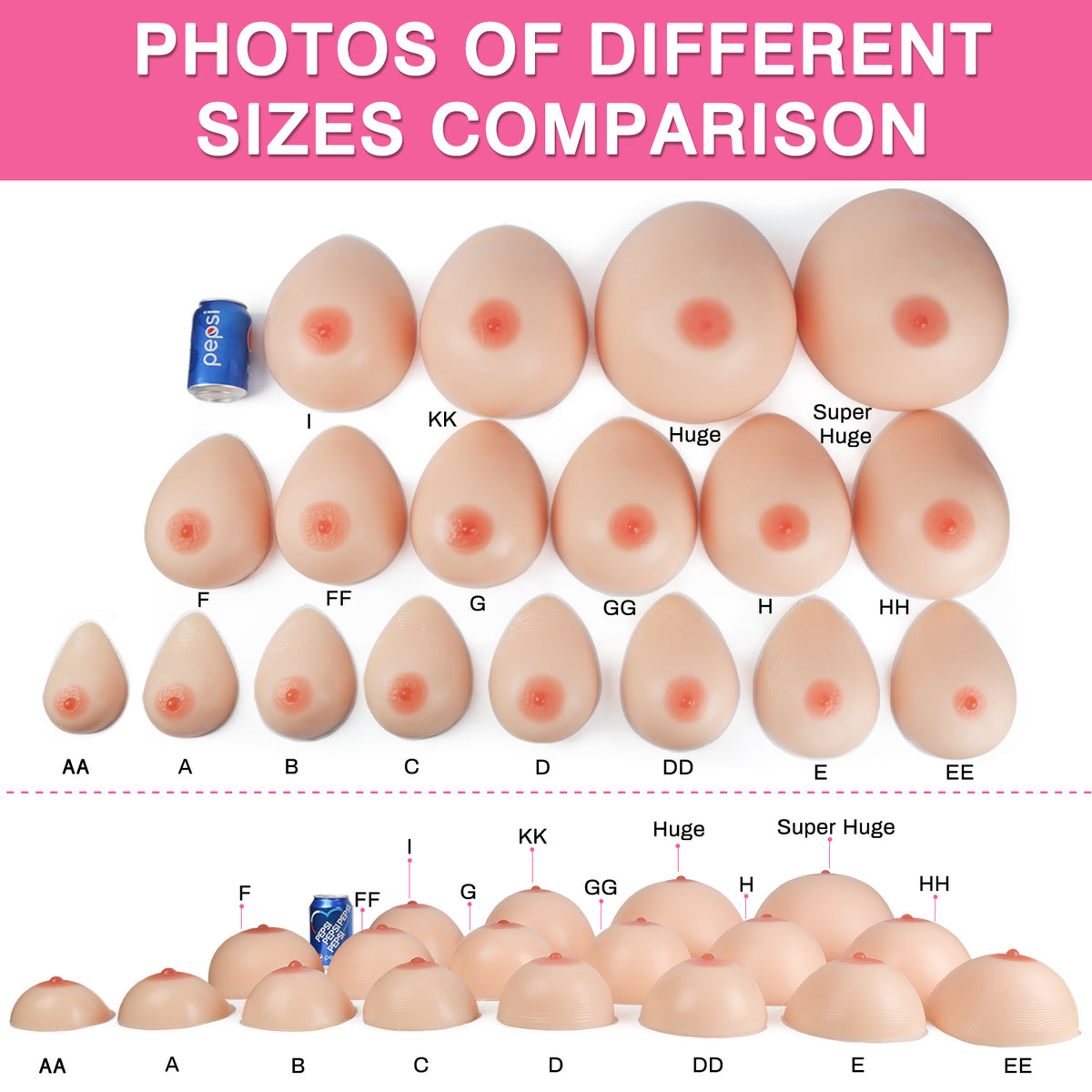 Vollence Silicone Breast Forms Fake Boobs for Mastectomy Prosthesis